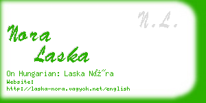 nora laska business card